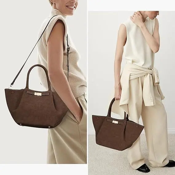 Bolsa Tote Avenue em Camurça