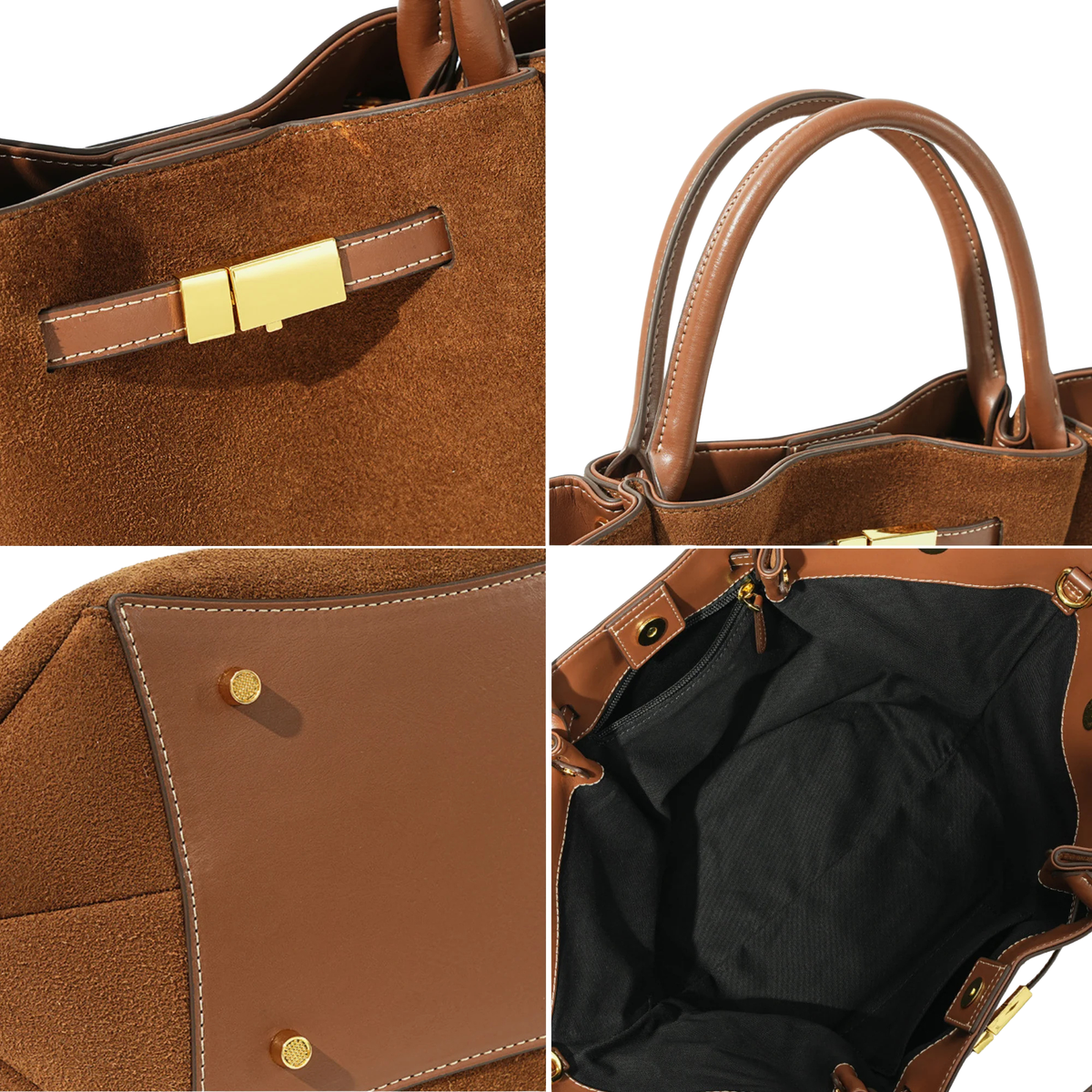 Bolsa Tote Avenue em Camurça