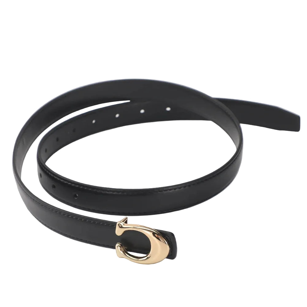Cinto Feminino Casual com Fivela Lisa em C